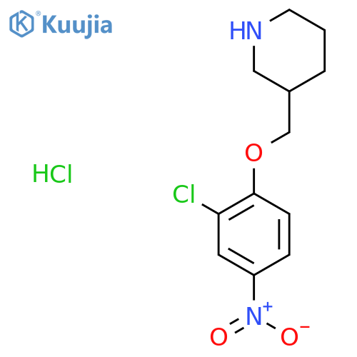 3-(2-Chloro-4-nitrophenoxy)methylpiperidinehydrochloride structure