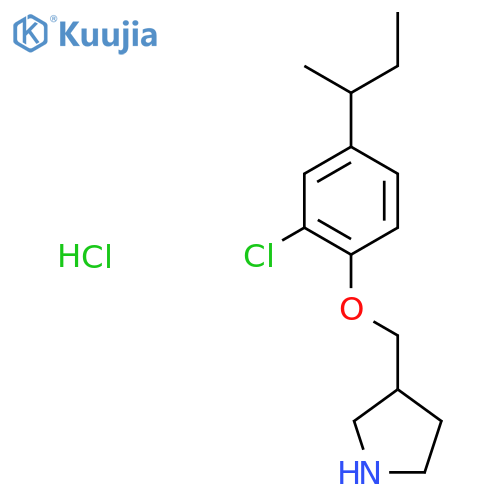 3-{[4-(Sec-butyl)-2-chlorophenoxy]-methyl}pyrrolidine hydrochloride structure