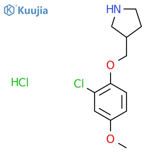 3-(2-Chloro-4-methoxyphenoxy)methylpyrrolidinehydrochloride structure