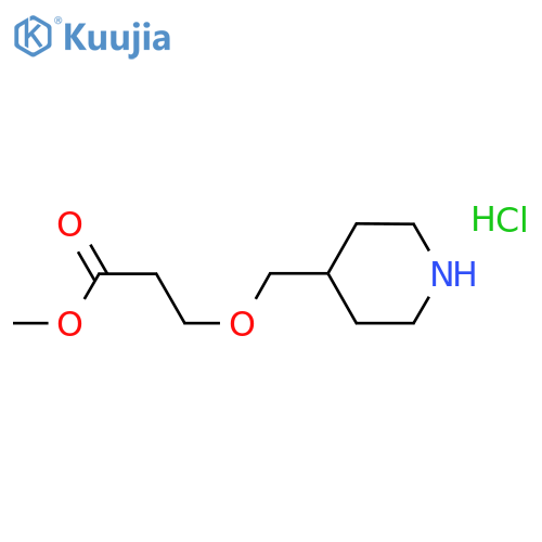 Methyl-3-(4-piperidinylmethoxy)propanoate Hydrochloride structure