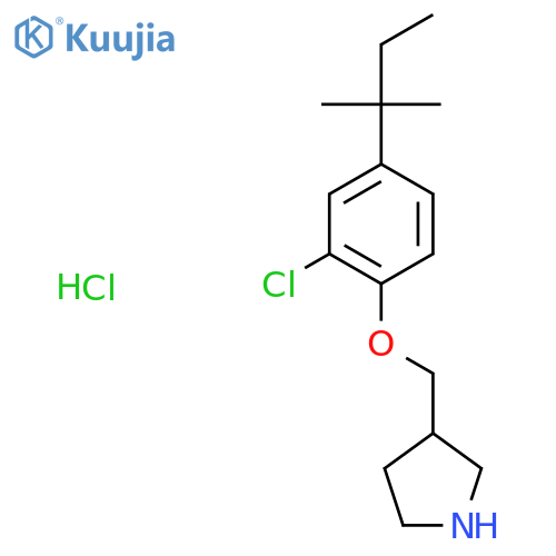 3-{2-Chloro-4-(tert-pentyl)phenoxy-methyl}pyrrolidine hydrochloride structure