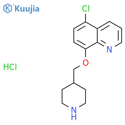 5-Chloro-8-(4-piperidinylmethoxy)quinolinehydrochloride structure