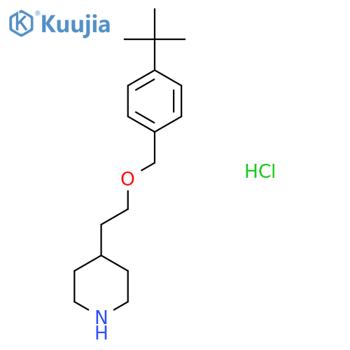 4-(2-{4-(tert-Butyl)benzyloxy}ethyl)piperidinehydrochloride structure