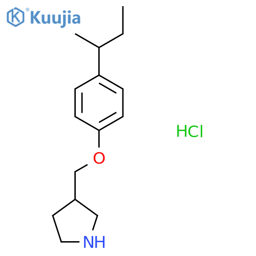3-{4-(sec-Butyl)phenoxymethyl}pyrrolidinehydrochloride structure