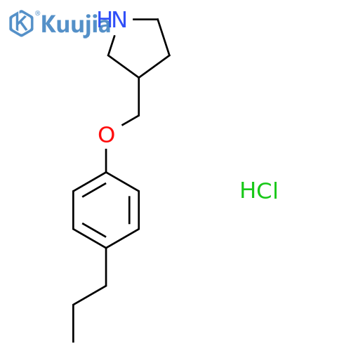 3-(4-Propylphenoxy)methylpyrrolidinehydrochloride structure