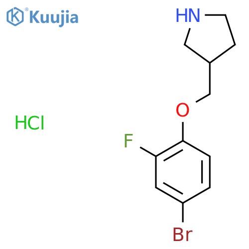 3-(4-Bromo-2-fluorophenoxy)methylpyrrolidinehydrochloride structure