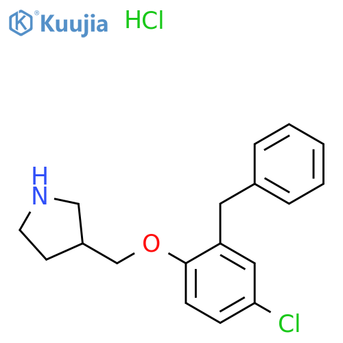 2-Benzyl-4-chlorophenyl 3-pyrrolidinylmethylether hydrochloride structure