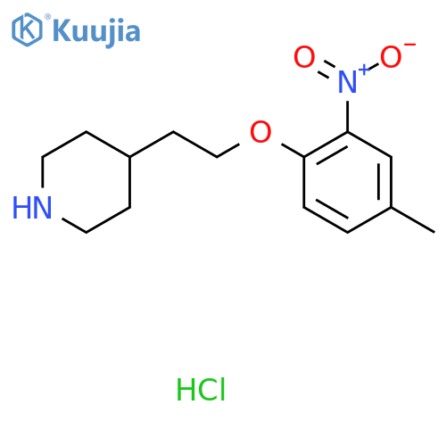 4-2-(4-Methyl-2-nitrophenoxy)ethylpiperidinehydrochloride structure