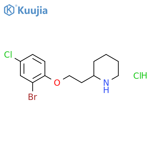 2-2-(2-Bromo-4-chlorophenoxy)ethylpiperidinehydrochloride structure
