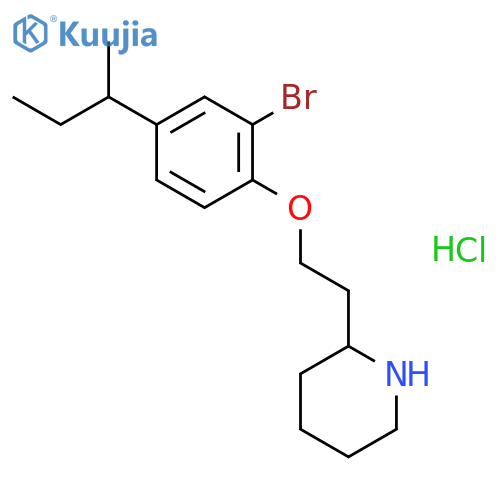 2-{2-2-Bromo-4-(sec-butyl)phenoxy-ethyl}piperidine hydrochloride structure