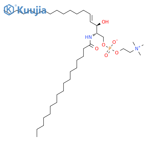 [(E,2S,3R)-2-(heptadecanoylamino)-3-hydroxyoctadec-4-enyl] 2-(trimethylazaniumyl)ethyl phosphate structure