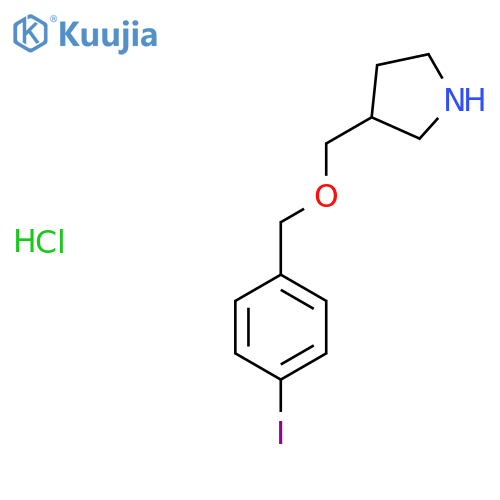 4-Iodobenzyl 3-pyrrolidinylmethyl etherhydrochloride structure