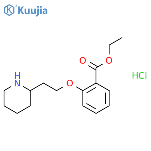 Ethyl 2-2-(2-piperidinyl)ethoxybenzoatehydrochloride structure