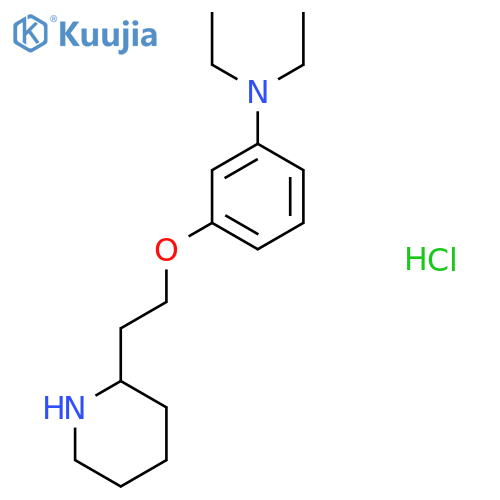 N,N-Diethyl-3-2-(2-piperidinyl)ethoxyanilinehydrochloride structure