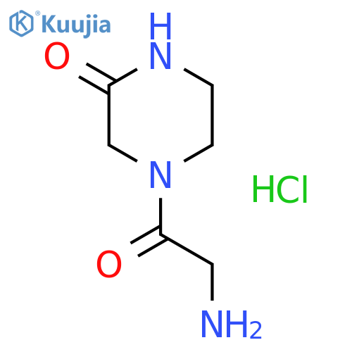4-(2-Aminoacetyl)-2-piperazinone hydrochloride structure