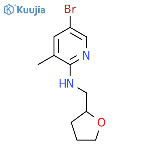 5-Bromo-3-methyl-N-(tetrahydro-2-furanylmethyl)-2-pyridinamine structure