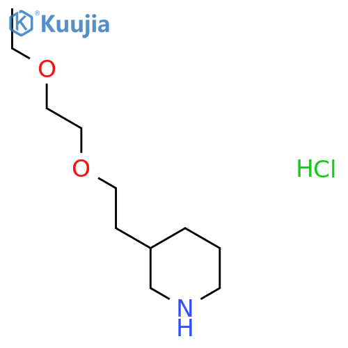 3-2-(2-Ethoxyethoxy)ethylpiperidinehydrochloride structure