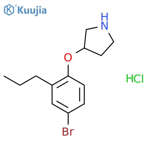 3-(4-Bromo-2-propylphenoxy)pyrrolidinehydrochloride structure
