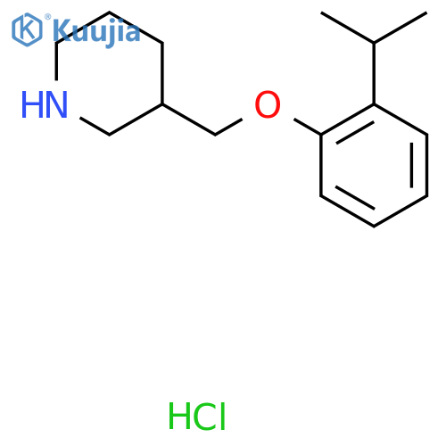 3-(2-Isopropylphenoxy)methylpiperidinehydrochloride structure
