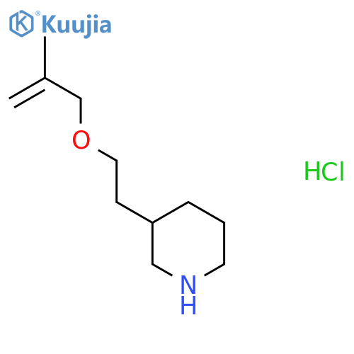 3-{2-(2-Methyl-2-propenyl)oxyethyl}piperidinehydrochloride structure