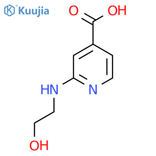 2-[(2-Hydroxyethyl)amino]isonicotinic acid structure
