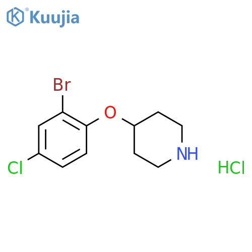 4-(2-Bromo-4-chlorophenoxy)piperidine Hydrochloride structure