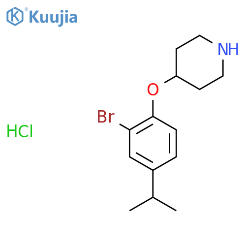 4-(2-Bromo-4-isopropylphenoxy)piperidinehydrochloride structure