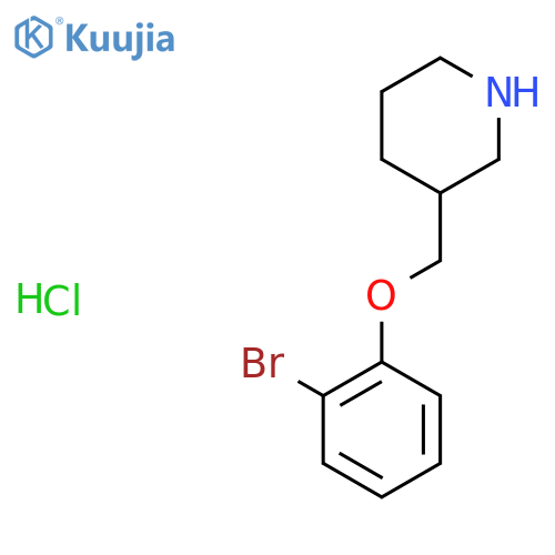 3-(2-Bromophenoxy)methylpiperidine hydrochloride structure