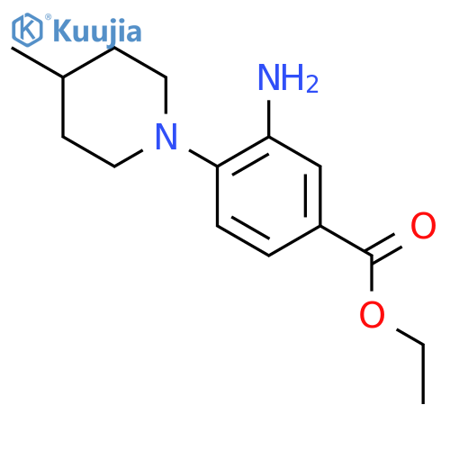 Ethyl 3-amino-4-(4-methyl-1-piperidinyl)benzoate structure