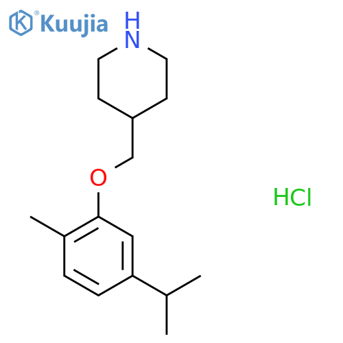 4-(5-Isopropyl-2-methylphenoxy)methylpiperidinehydrochloride structure