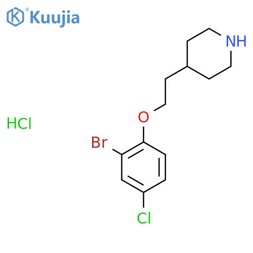 4-2-(2-Bromo-4-chlorophenoxy)ethylpiperidinehydrochloride structure