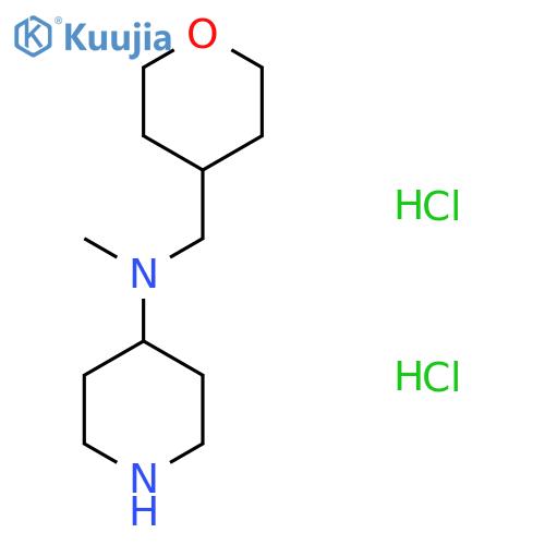 N-Methyl-N-(tetrahydro-2H-pyran-4-ylmethyl)-4-piperidinamine dihydrochloride structure