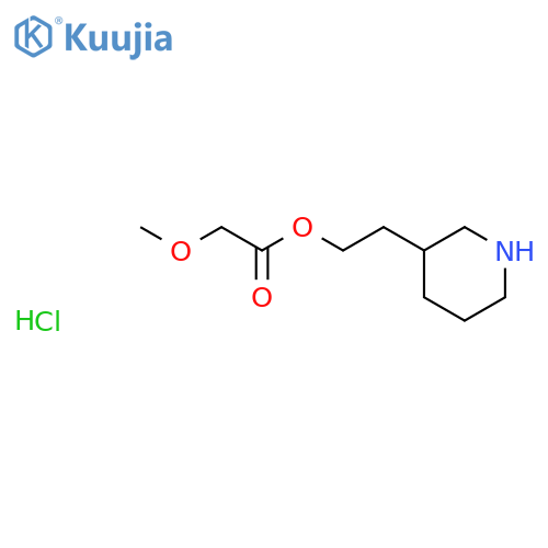 2-(3-Piperidinyl)ethyl 2-methoxyacetatehydrochloride structure