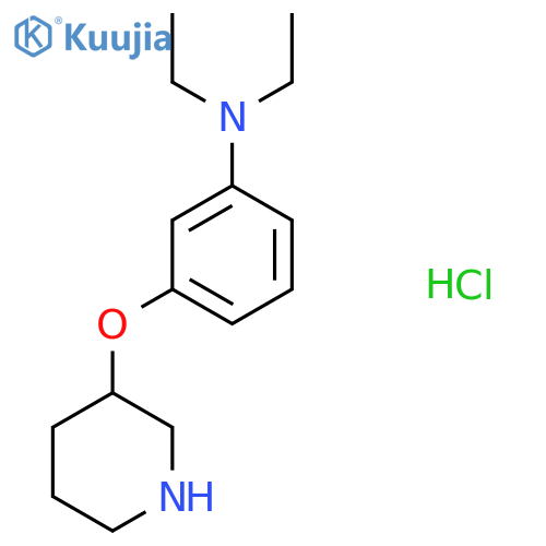 N,N-Diethyl-3-(3-piperidinyloxy)anilinehydrochloride structure