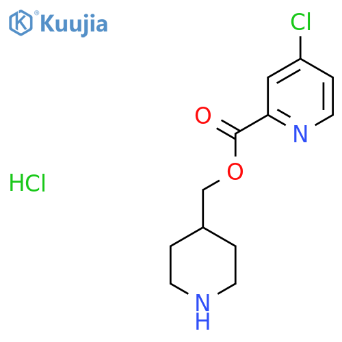 4-Piperidinylmethyl 4-chloro-2-pyridinecarboxylate hydrochloride structure