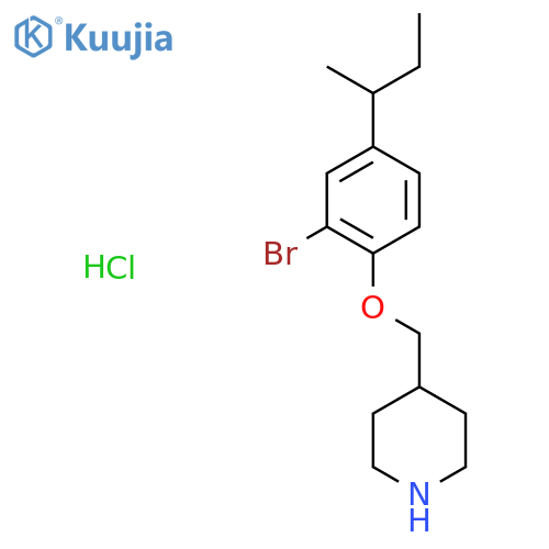 4-{2-Bromo-4-(sec-butyl)phenoxy-methyl}piperidine hydrochloride structure