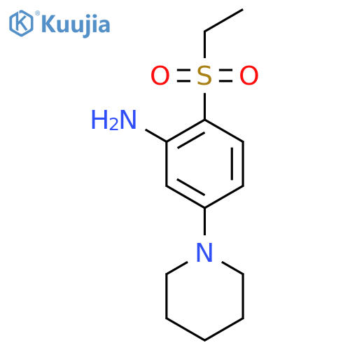 2-(Ethylsulfonyl)-5-(1-piperidinyl)aniline structure