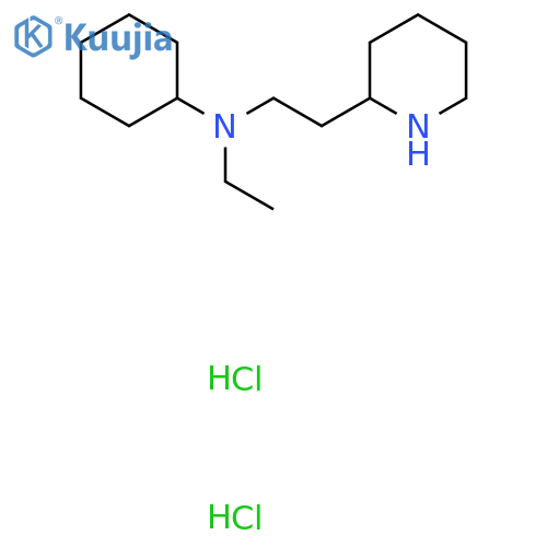 N-Ethyl-N-2-(2-piperidinyl)ethylcyclohexanaminedihydrochloride structure