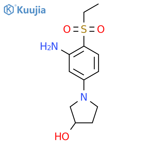 1-3-Amino-4-(ethylsulfonyl)phenyl-3-pyrrolidinol structure