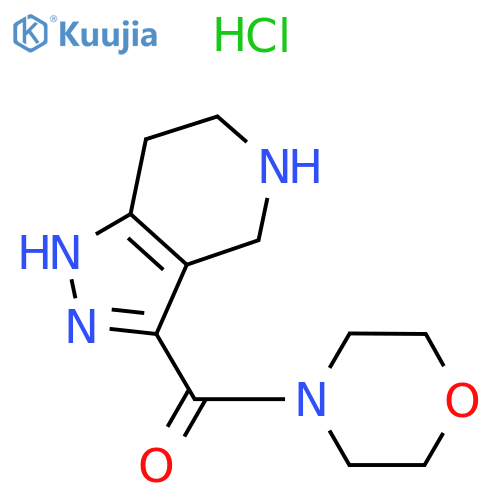 4-Morpholinyl(4,5,6,7-tetrahydro-1H-pyrazolo-4,3-cpyridin-3-yl)methanone Hydrochloride structure