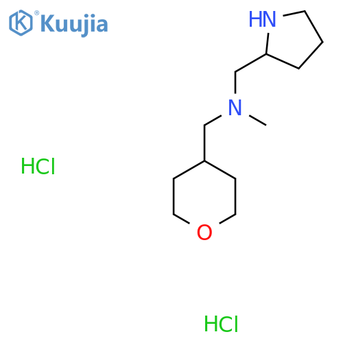 N-Methyl-N-(2-pyrrolidinylmethyl)-N-(tetrahydro-2H-pyran-4-ylmethyl)amine dihydrochloride structure