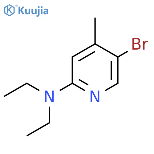 5-Bromo-N,N-diethyl-4-methyl-2-pyridinamine structure
