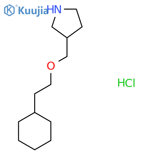 3-(2-Cyclohexylethoxy)methylpyrrolidinehydrochloride structure
