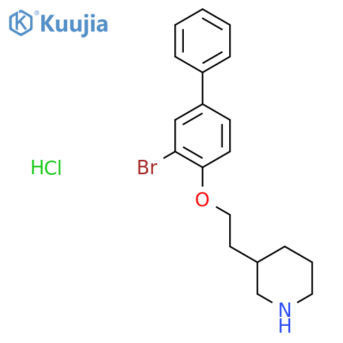 3-{2-(3-Bromo1,1'-biphenyl-4-yl)oxy-ethyl}piperidine hydrochloride structure