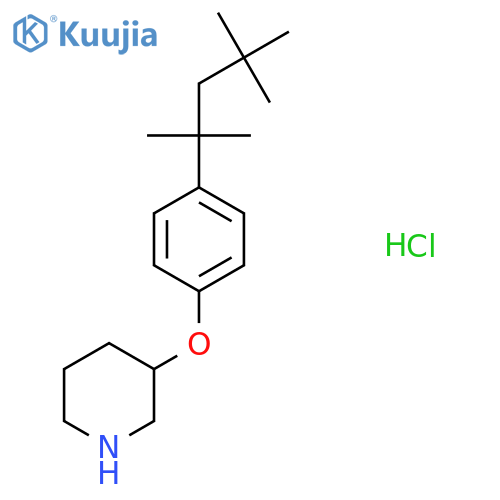 3-4-(1,1,3,3-Tetramethylbutyl)phenoxypiperidinehydrochloride structure