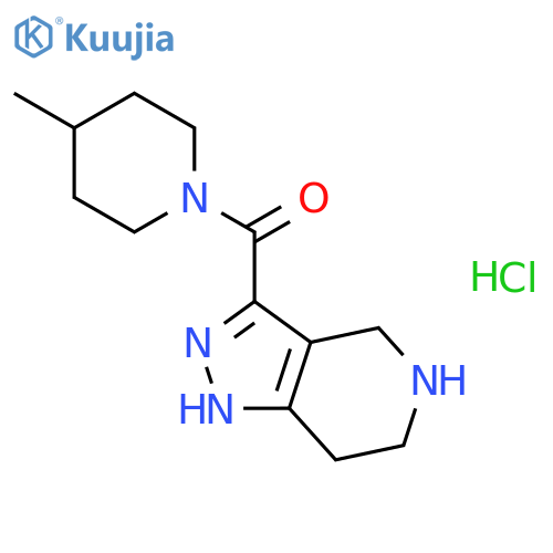 (4-Methyl-1-piperidinyl)(4,5,6,7-tetrahydro-1H-pyrazolo4,3-cpyridin-3-yl)methanone HCl structure
