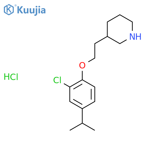 3-2-(2-Chloro-4-isopropylphenoxy)ethyl-piperidine hydrochloride structure