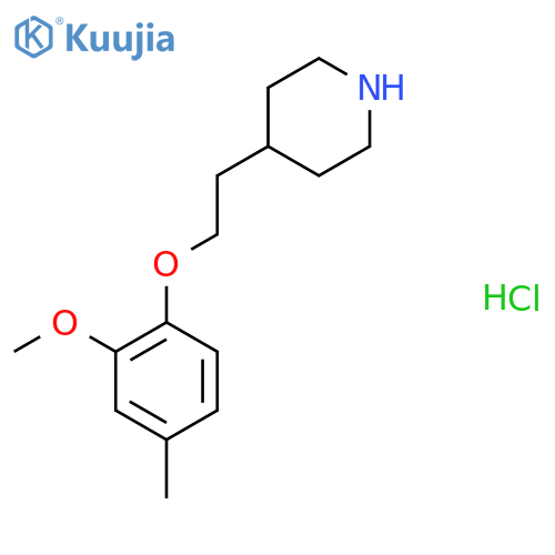 4-2-(2-Methoxy-4-methylphenoxy)ethylpiperidinehydrochloride structure