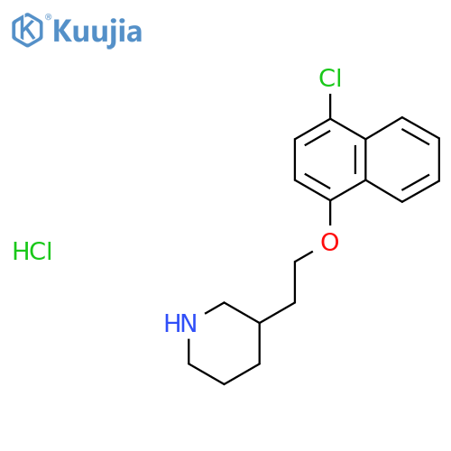 3-{2-(4-Chloro-1-naphthyl)oxyethyl}piperidinehydrochloride structure