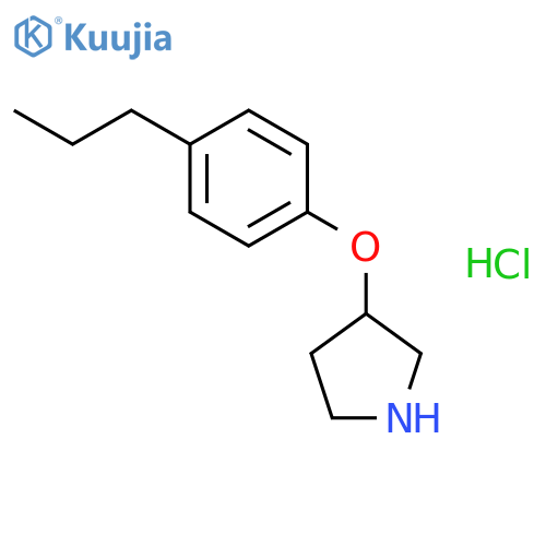 3-(4-Propylphenoxy)pyrrolidine hydrochloride structure